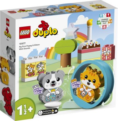 LEGO DUPLO 10977 My First Puppy & Kitten with Sounds Pet Toy 18months +