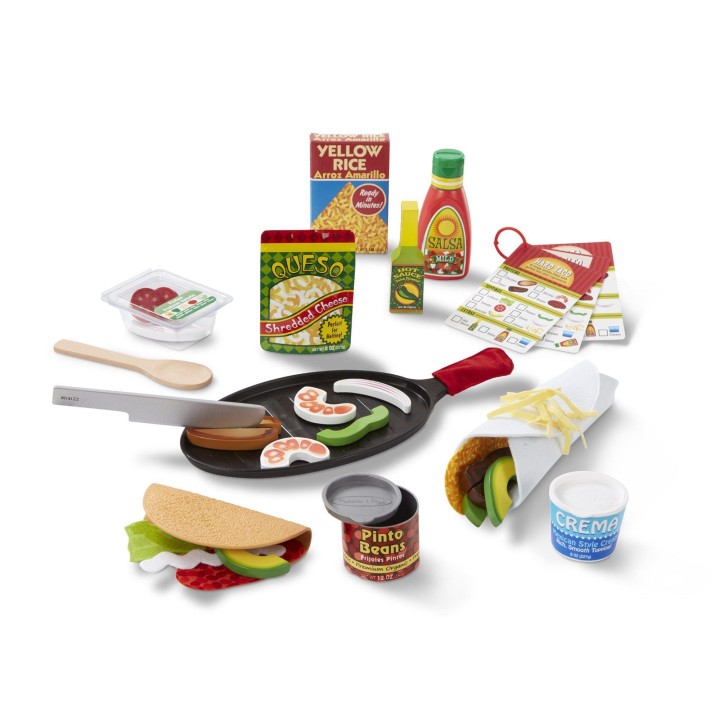 Melissa & Doug 19370 Fill & Fold Taco & Tortilla Set 3years +