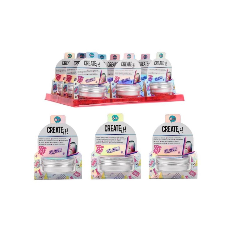 Create It! Poptastic Glittery Hair Mascara - Assortment 11years +