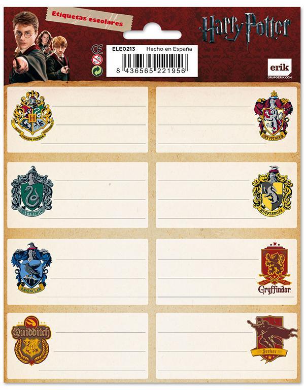 Harry Potter Self-Adhesive Labels - Shields 11years +