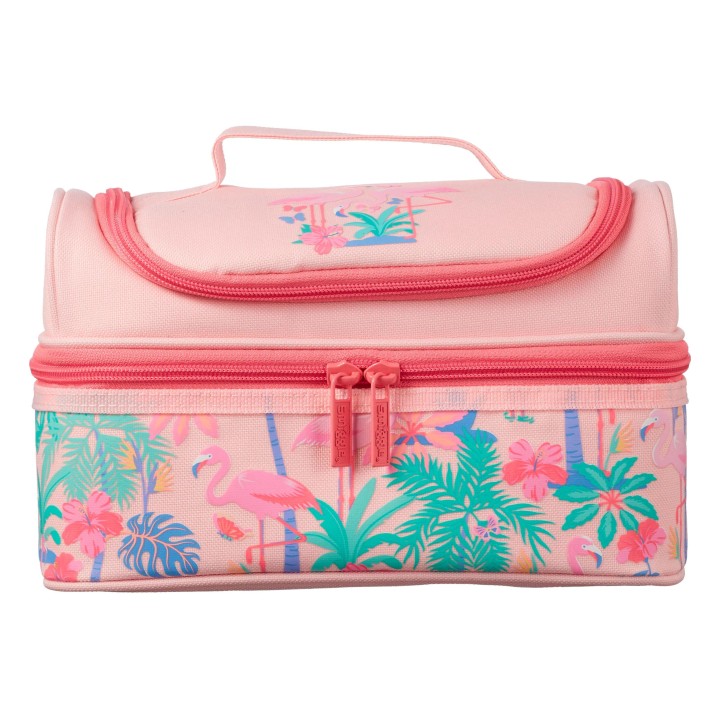 SMIGGLE Neat Double Decker Lunchbox - Coral 3years +