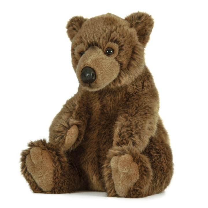 LIVING NATURE 25cm Medium Brown Soft Toy Bear 11years +