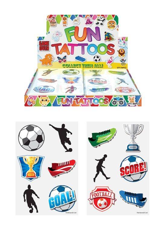 Hendrandt N51047 Mini Football Temporary Tattoo Sheets - Assorted 11years +