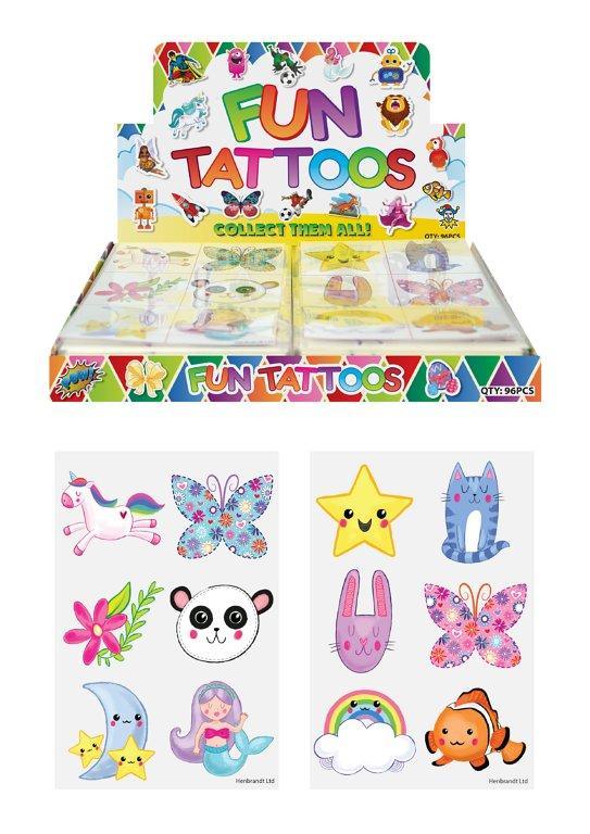 Hendrandt N51430 Mini Cute Temporary Tattoo Sheets - Assorted 11years +
