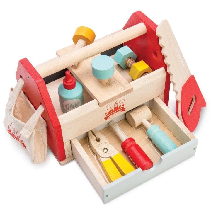 Le Toy Van Wooden Tool Box & Tools 3years +