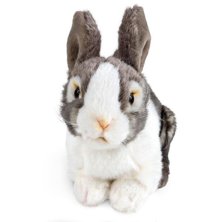 Living Nature 20cm Pet Rabbit Grey Soft Toy 0 - 18 Months