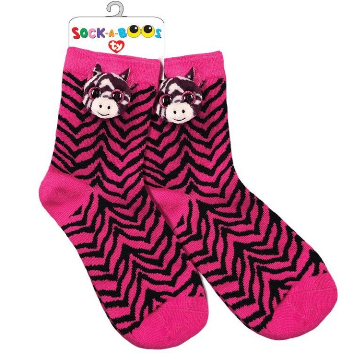 Ty Beanie Boo Fashion Slipper Socks - Zoey Zebra 3years +