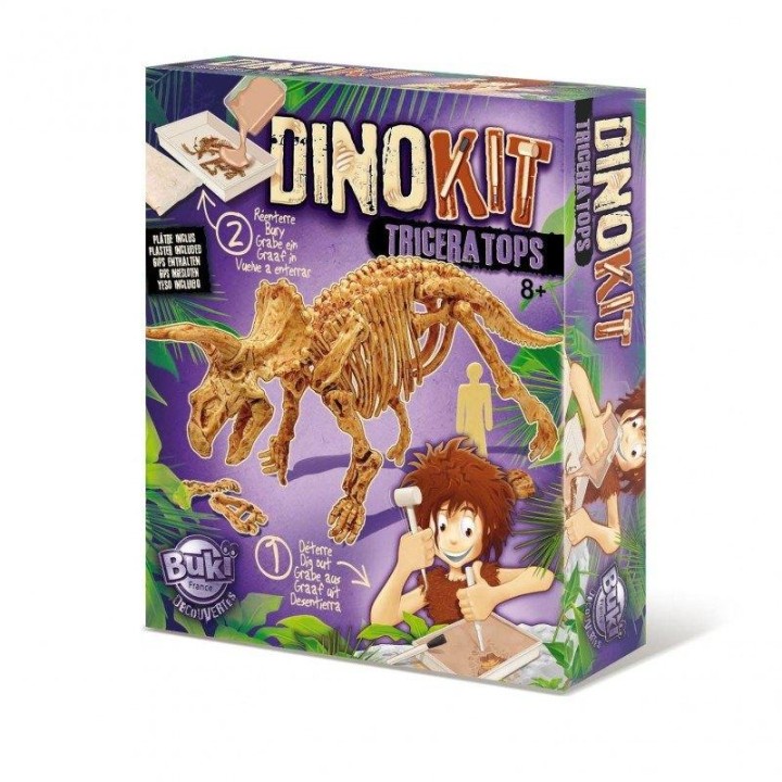 BUKI France Dino Kit Triceratops Dinosaur Fossil Digging Set 8years +