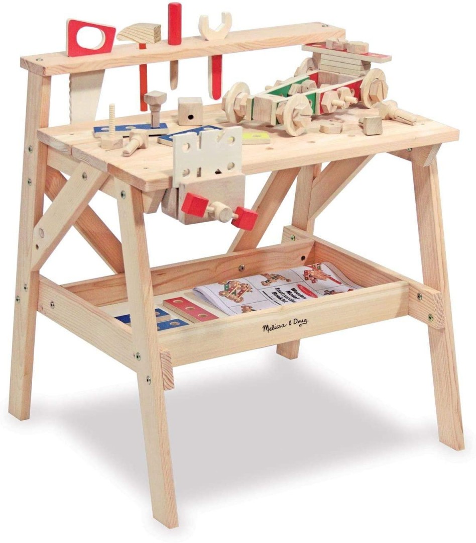 Melissa & Doug Wooden Project Solid Wood Workbench 11years +