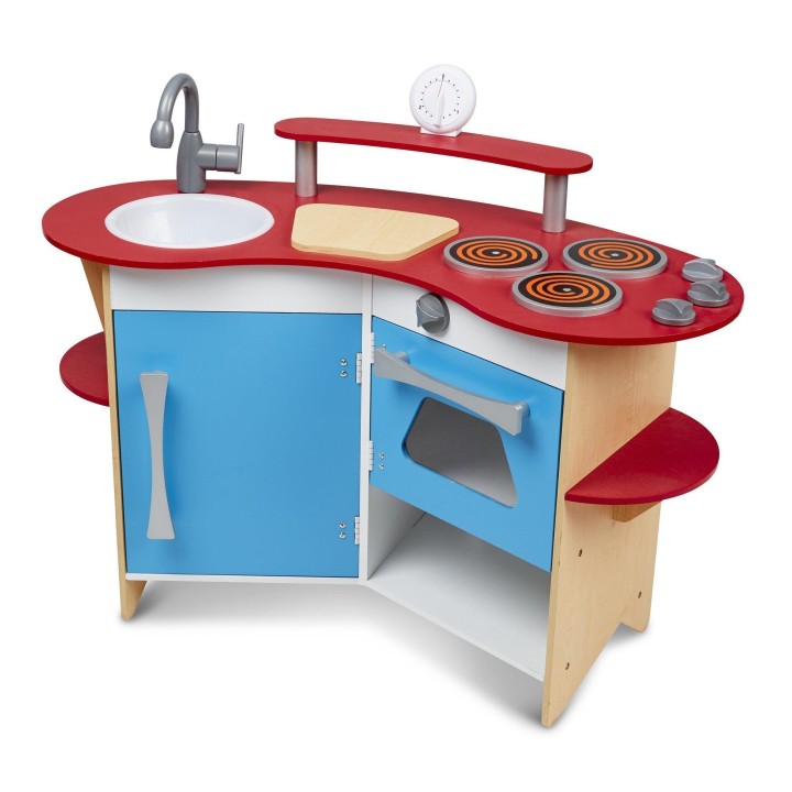 Melissa & Doug 13950 Cook's Corner Wooden Play Kitchen 3years +