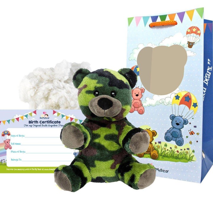 Be My Bear Camo Bear 40cm Soft Toy 11years +