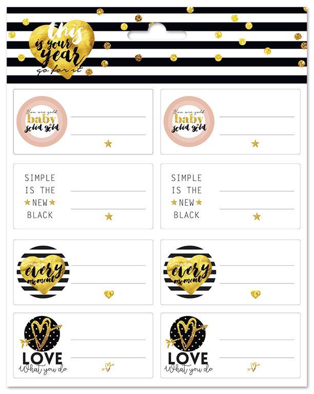 Grupo Erik Self-Adhesive Labels, Glitter Stars 11years +