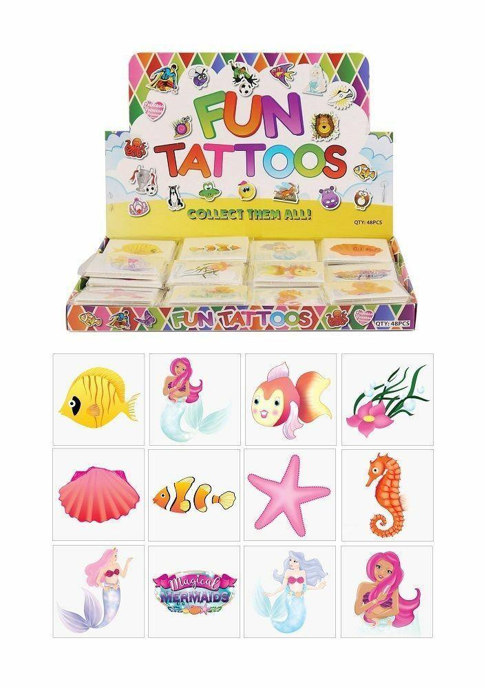 Hendrandt N51320 Mini Mermaid Temporary Tattoo Sheets - Assorted 11years +
