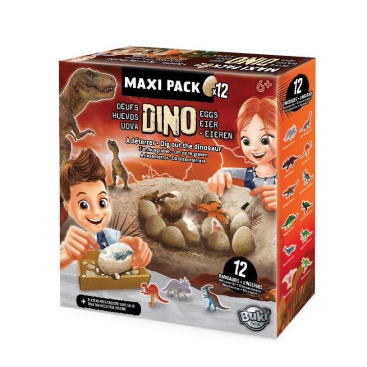BUKI France Dino Mega Egg Maxi Pack x 12 8years +