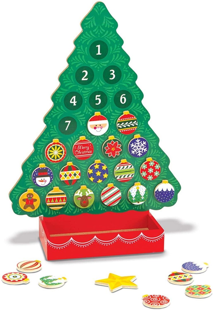 Melissa & Doug 13571 Countdown to Christmas Wooden Advent Calendar 3years +