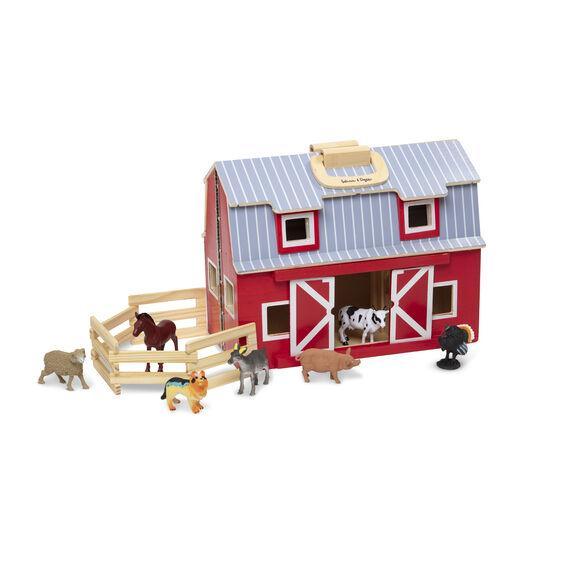 Melissa & Doug 13700 Wooden Fold & Go Barn 3years +