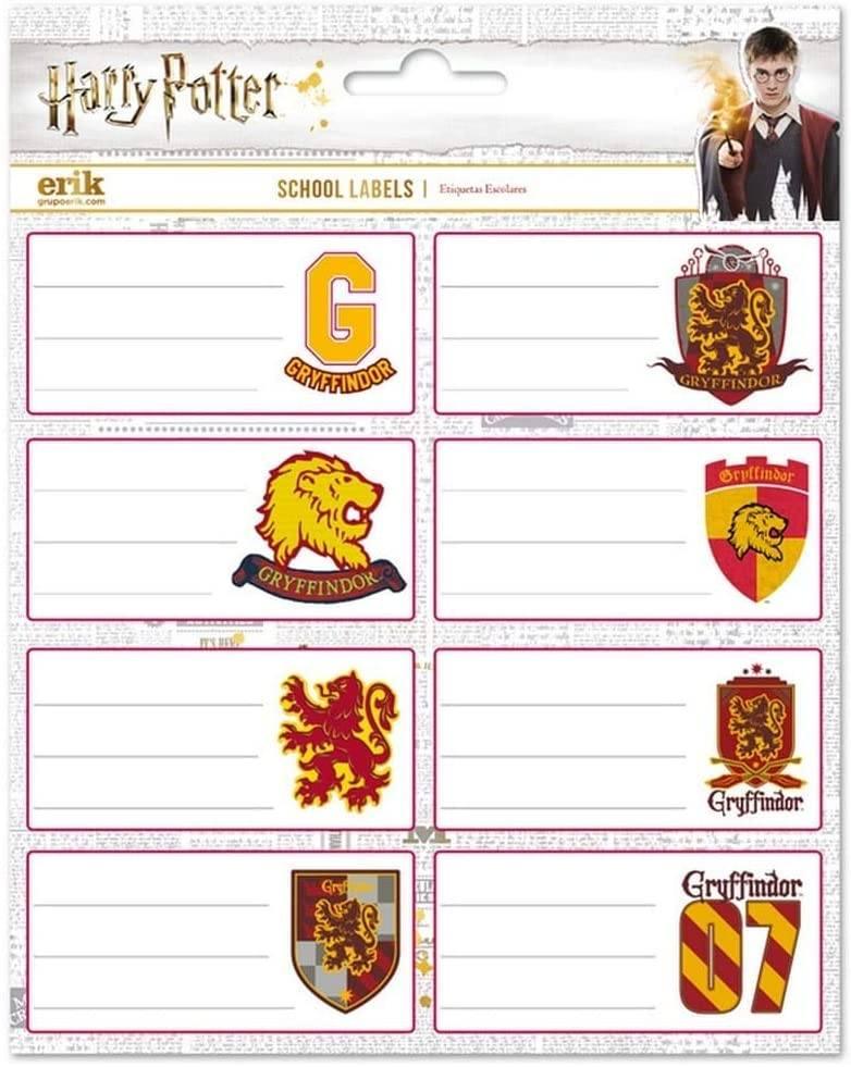 Harry Potter Self-Adhesive Labels - Gryffindor 11years +
