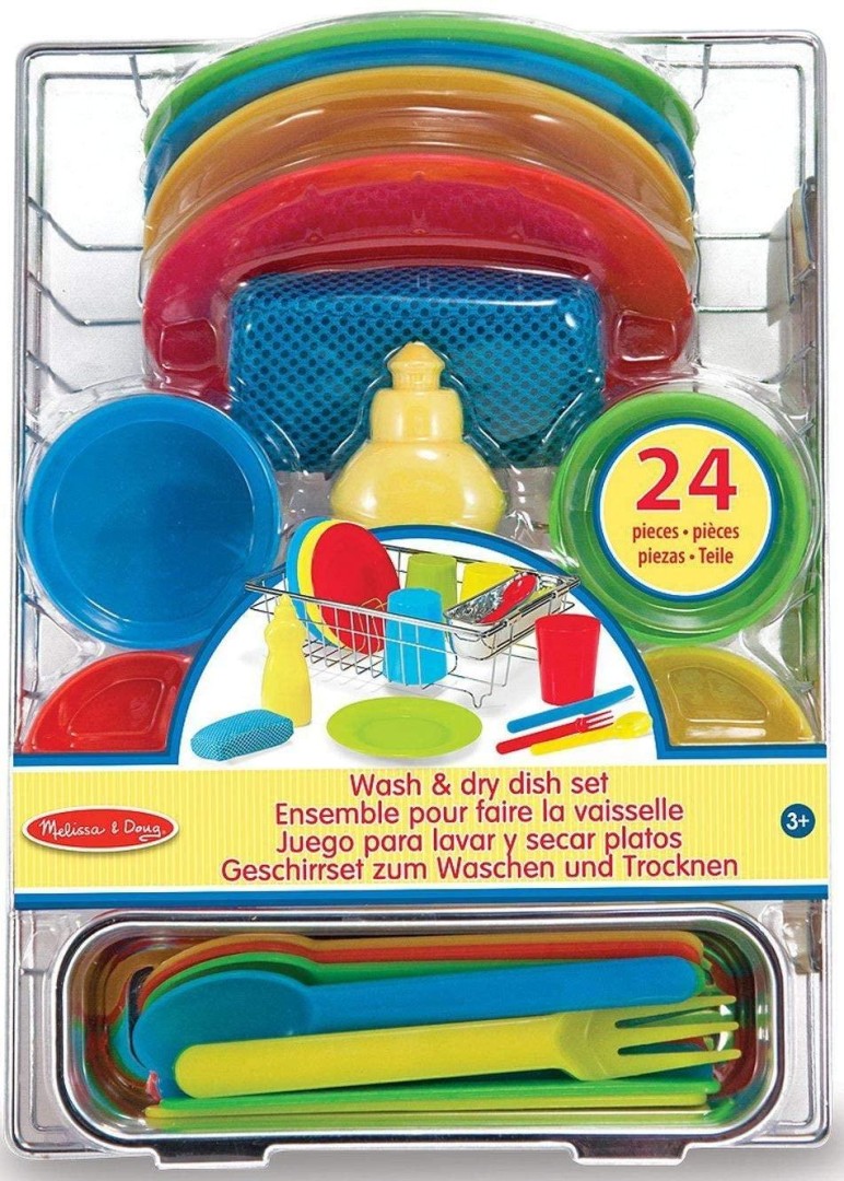 Melissa & Doug 14282 Wash & Dry Dish Set 3years +
