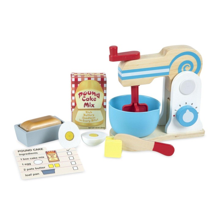 Melissa & Doug Wooden Make-a-Cake Mixer Set 3years +