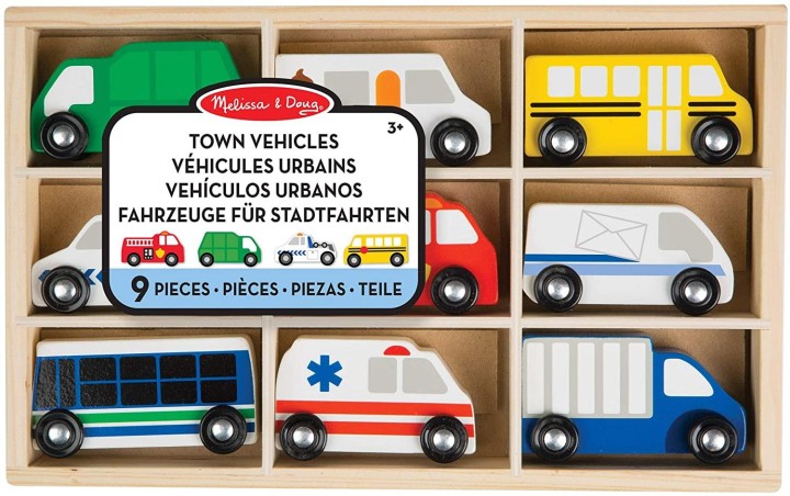 Melissa & Doug 13170 Wooden Town Vehicles Set 3years +