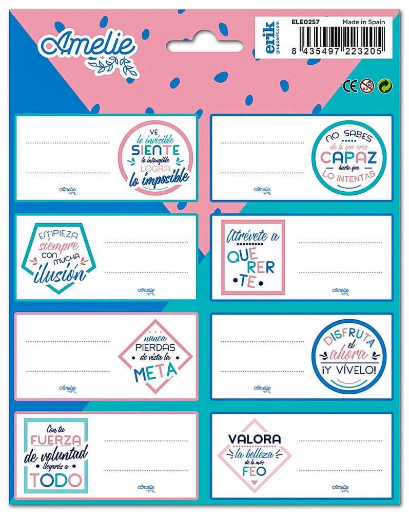 Erik Grupo ELE0257 Self-Adhesive Labels Amelie Pastel Collection 11years +