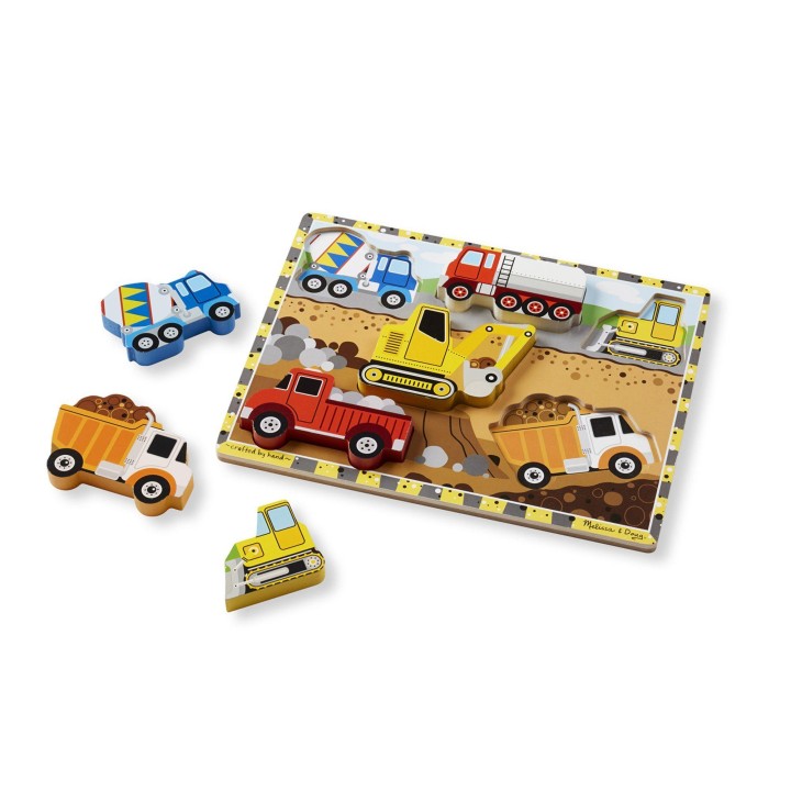 Melissa & Doug Construction Chunky Puzzle - 6 Pieces 18months +