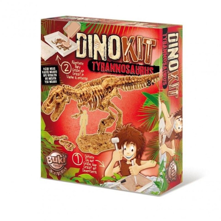BUKI France Dino Arts and Crafts Kit Tyrannosaurus Dinosaur Fossil Set 8years +