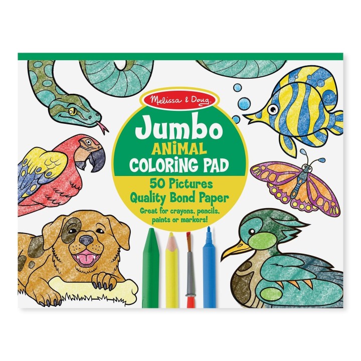 Melissa & Doug Jumbo Colouring Pad - Animals 3years +