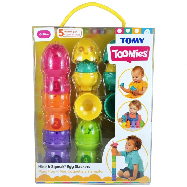 TOMY Toomies Hide & Squeak Egg Stackers 0 - 18 Months