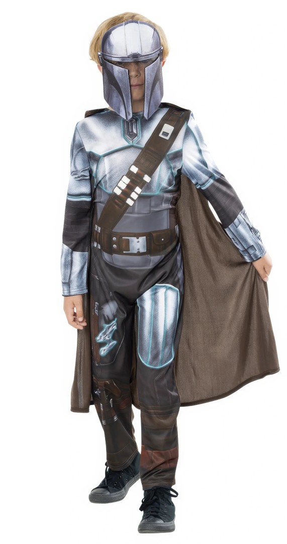 STAR WARS Mandalorian Green Collar Jumpsuit Costume - Unisex Small 3 - 4 years