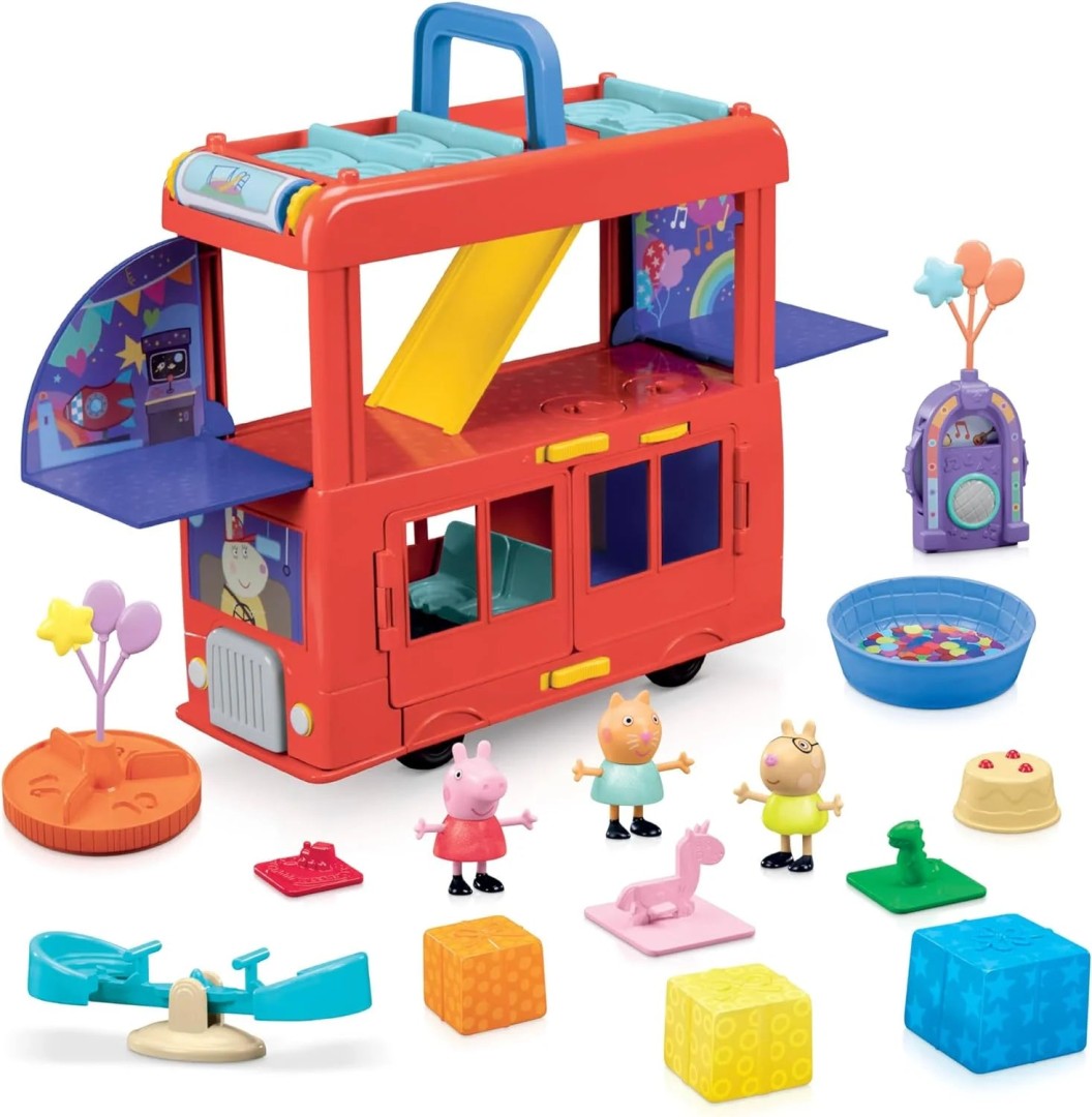 Peppa Pig Peppa's 2-in-1 Party Bus Playset 3years +