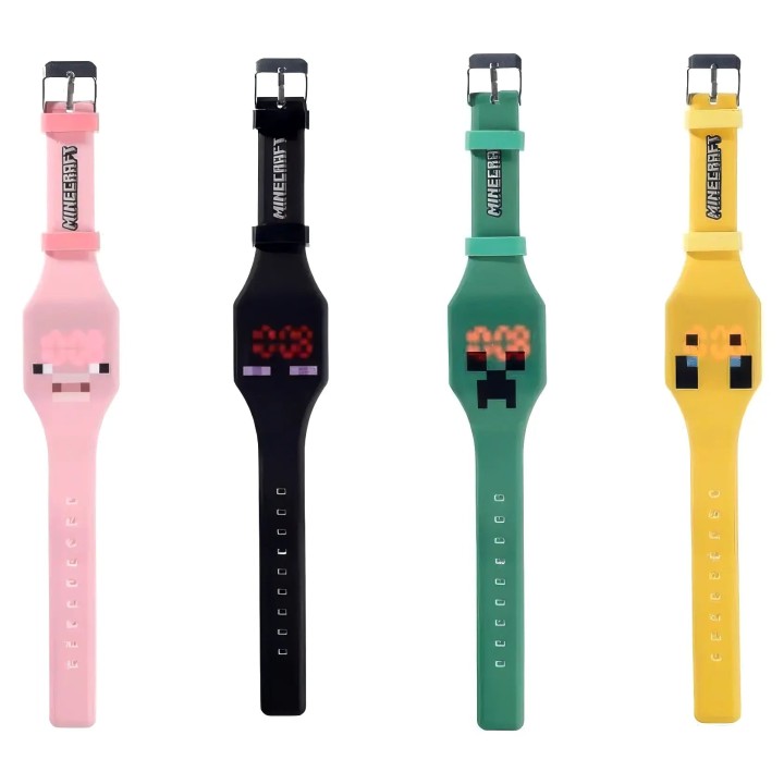 Minecraft Faces Silicone Digital Watch - Assortment 3years +