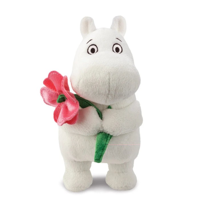 Moomin Standing 6.5-inch Soft Toy with Pink Flower 0 - 18 Months