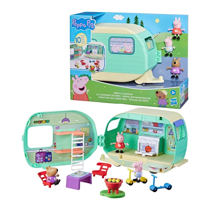 Peppa Pig Peppa's Caravan Trailer Playset 3years +