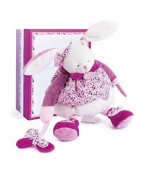 Doudou et Compagnie Cerise the Pink Rabbit Activity Soft Toy - 30 cm 0 - 18 Months