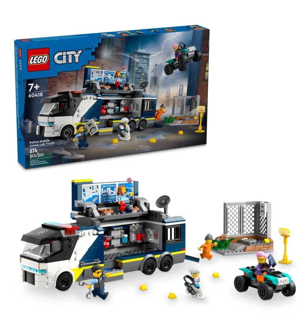 LEGO CITY 60418 Police Mobile Crime Lab Truck 5 Years +