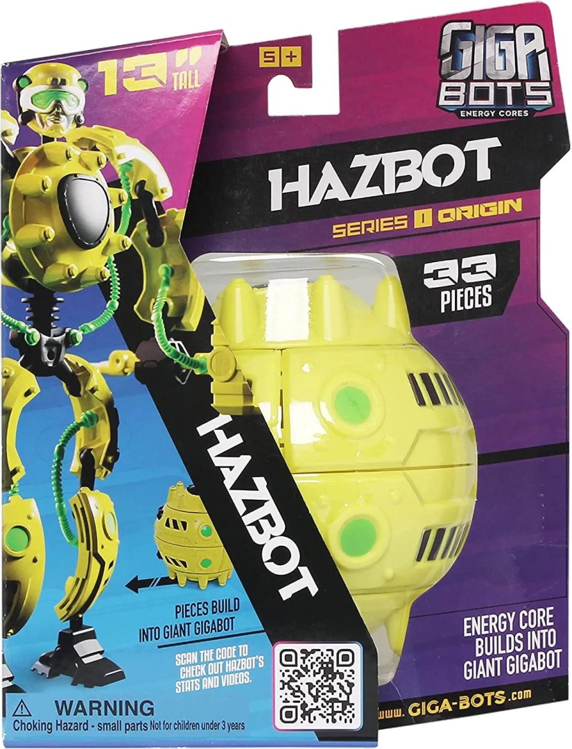 Giga Bots Energy Core Hazbot Transforms Into 13-Inch Action Figure 5years +