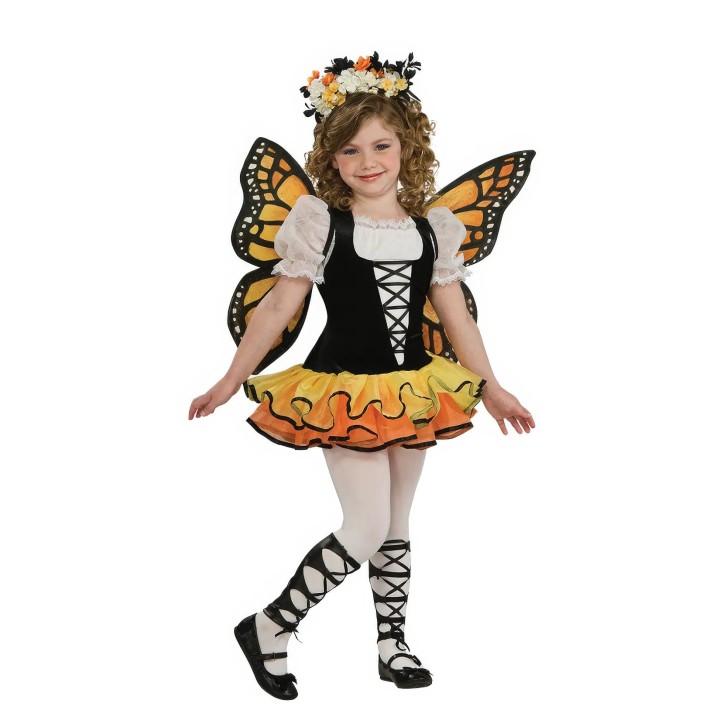 Monarch Butterfly Child Dress - Size S 3 - 5 years