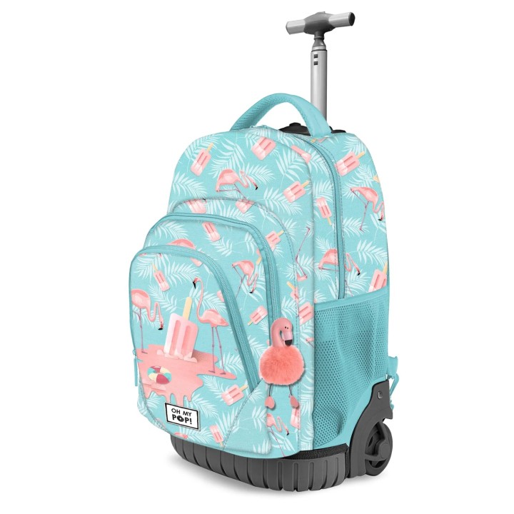 Oh My Pop! Turquoise FAN GTS Trolley Backpack Oh My Pop! Ice Flamingo 11years +