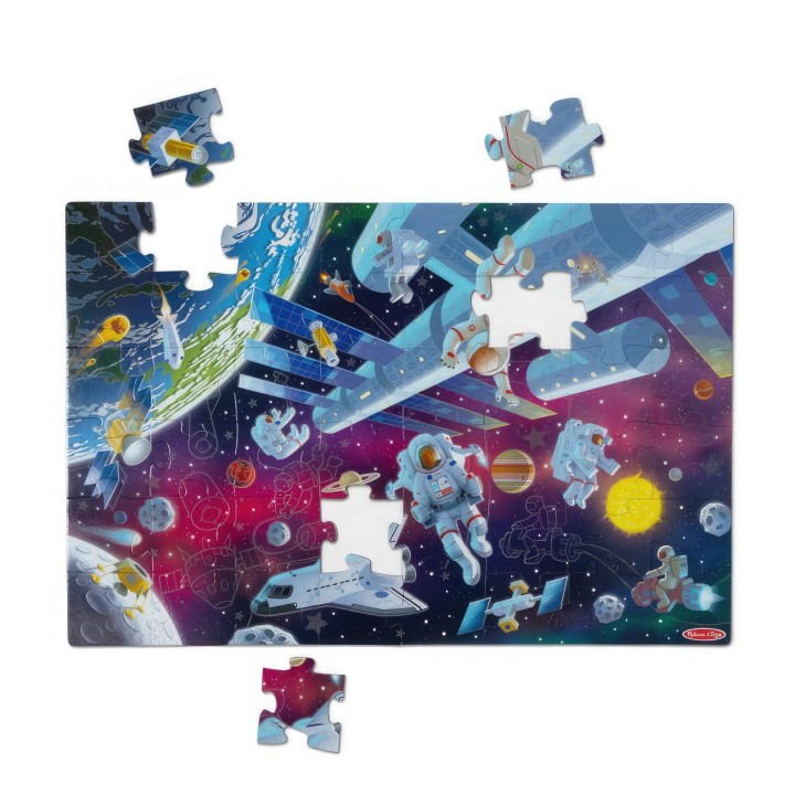 Melissa & Doug Outer Space Glow-in-the-Dark Floor Puzzle 3years +