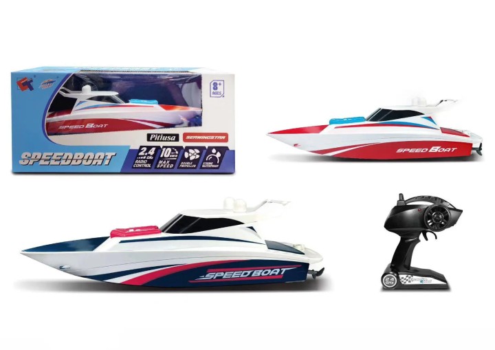 SEAWINGSTAR 2.4GHz Radio Controlled Double Propeller Speedboat - Assorted 5years +