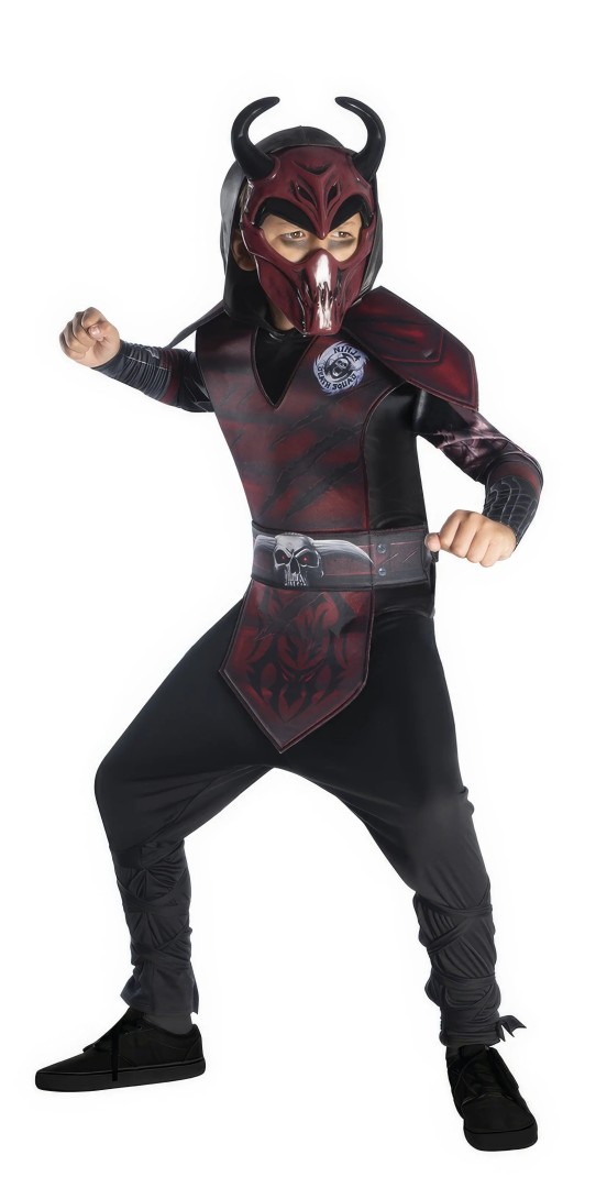 DEMOND NINJA Hooded Costume Medium 5 - 7 years