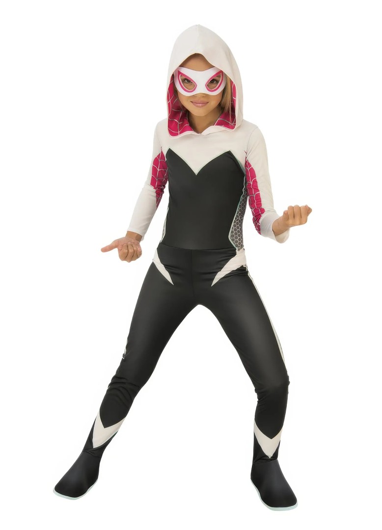 SPIDER-MAN Gwen Hooded Girls Costume Large 8 - 10 years