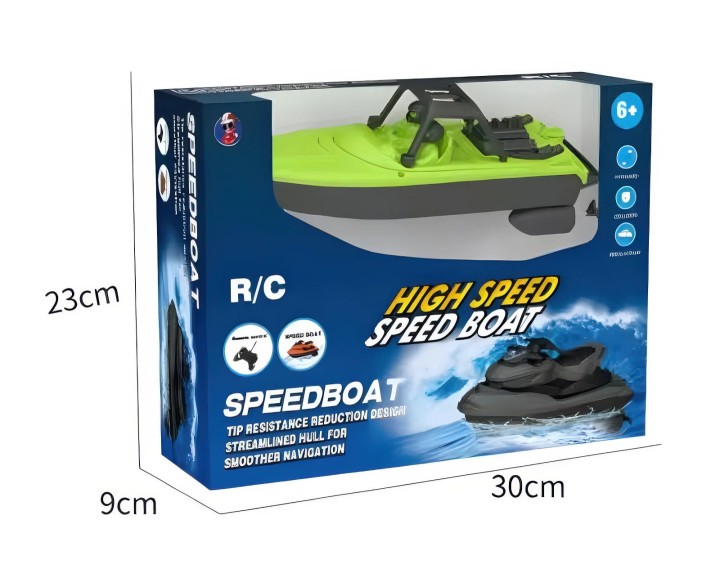 4- Channel RC Remote Controlled High-Speed Speedboat - Assorted 5years +