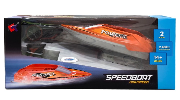 Powerful High-Speed Remote Controlled Speedboat- Assorted 11years +