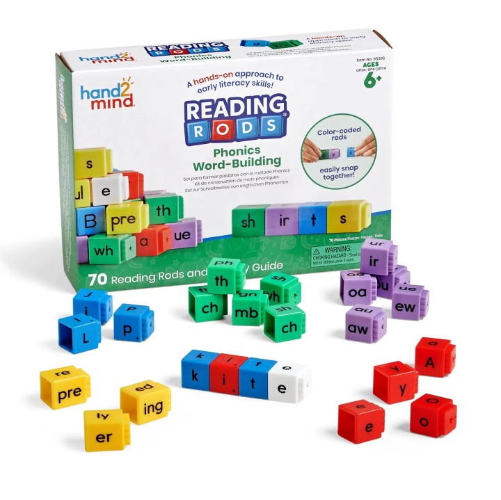 Hand2Mind Reading Rods Phonics Word-Building 5 Years +