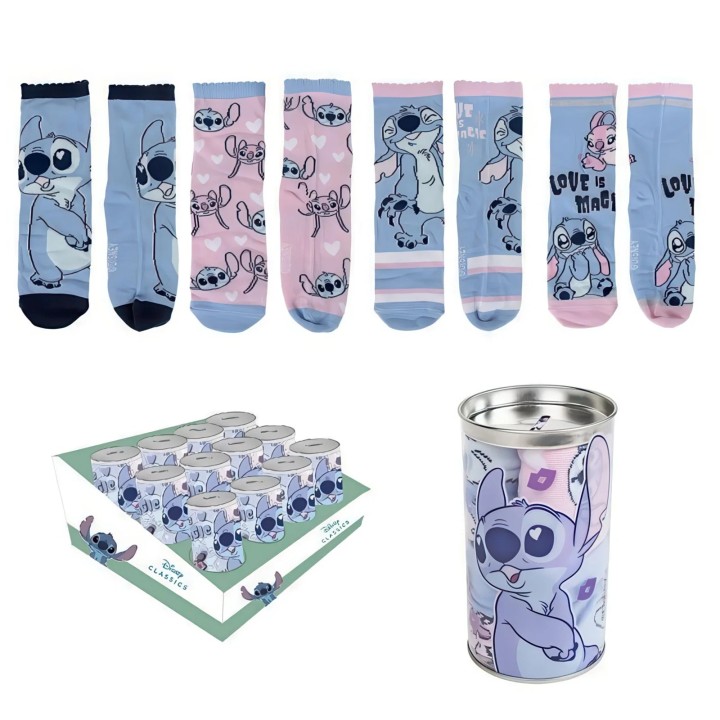 Disney Stitch Pack 4 Assorted Socks 3years +