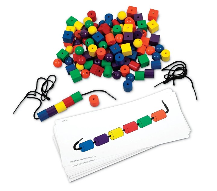 Learning Resources Beads & Pattern Cards Activity Set 3years +
