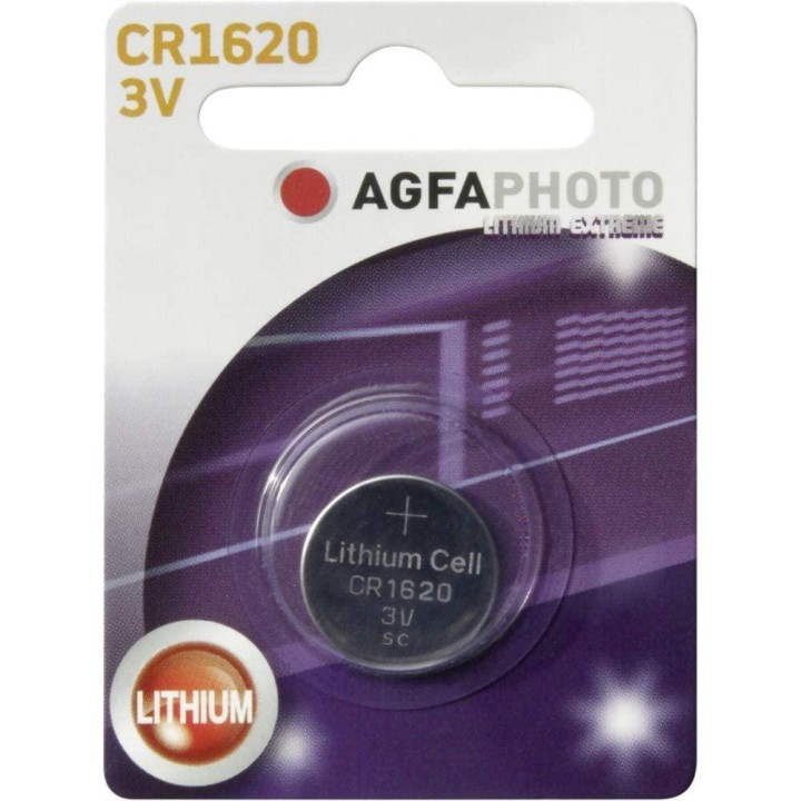 AGFA Photo Lithium 3V Button Cell Battery CR1620