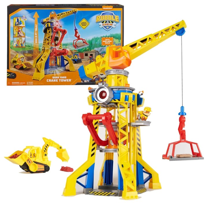 PAW PATROL Rubble and Crew Bark Yard Crane Tower Playset 3years +
